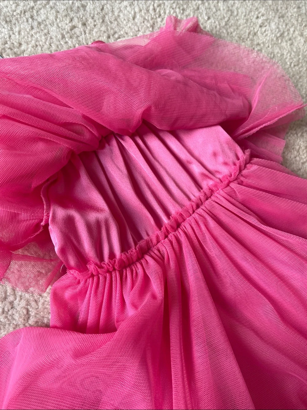 Habitual Hot Pink Tiered Tulle Dress